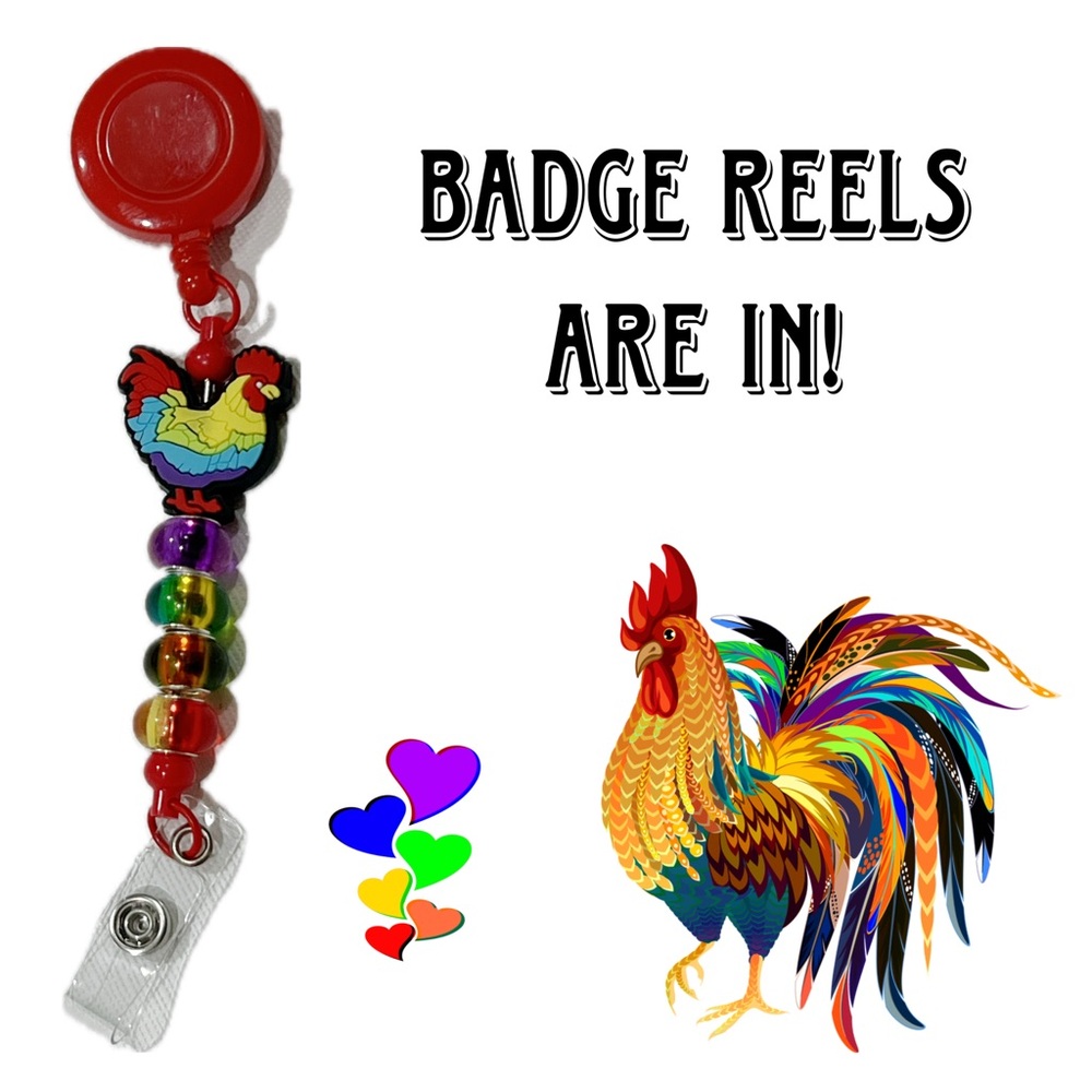Colorful Rooster Badge Reel